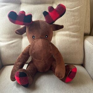 Super Cute Bass Pro Shops Moose Stuffed Animal with Plaid Accents
